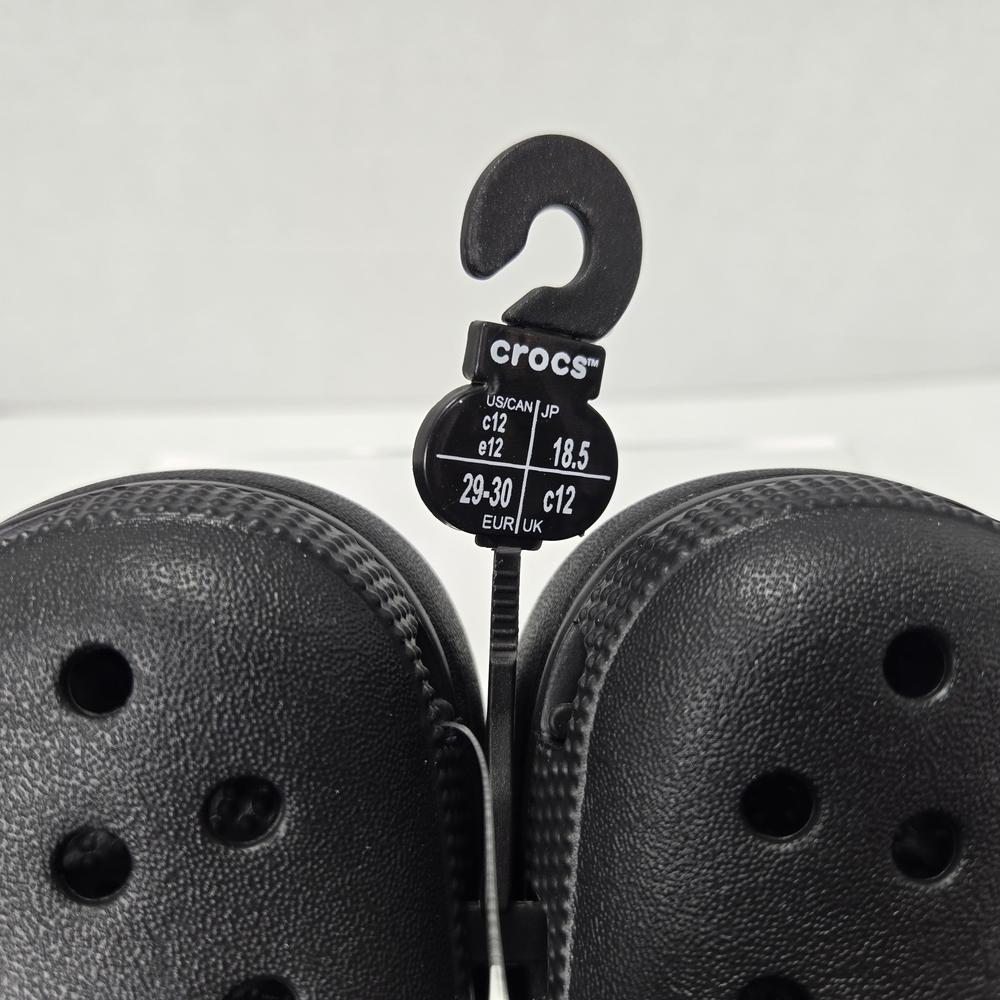 CROCS Unisex Classic Cutie Clog Black Slip-on Sandals Size C12 Toddler - Picture 8 of 10